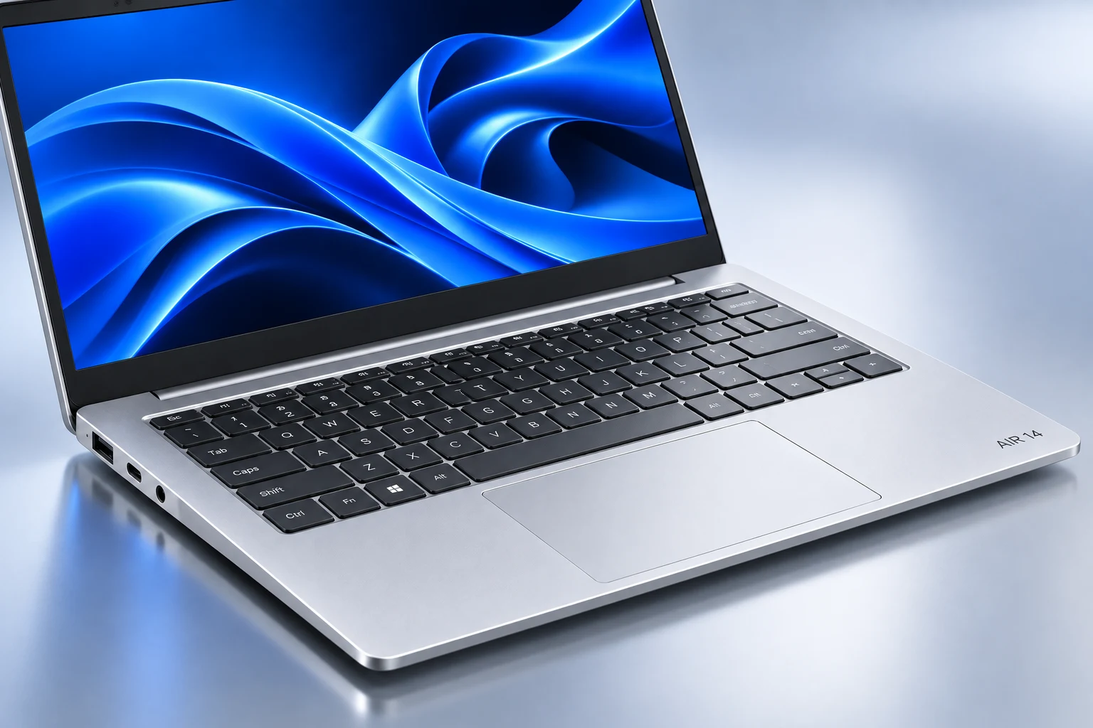 Air 14 graphite keyboard and large trackpad